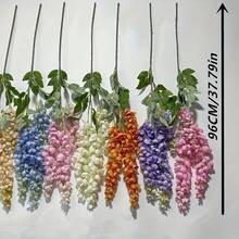 3 قطع من الزهور الاصطناعية الحريرية على شكل نبات الياسمين الكلاسيكي، إكليل زهور معلق للديكور المنزلي، الحفلات، أواني الزهور الأرضية، الشرفة، ترتيبات الزفاف، عيد الميلاد، ، عيد الحب، عيد الأم، لا تحتاج إلى كهرباء، خالية من الريش