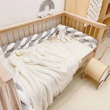 1pc Newborn Baby Bed Rail Soft Bumper Pad, Child Crash Pad, Braided Crib Guardrail - Multicolor - View 13