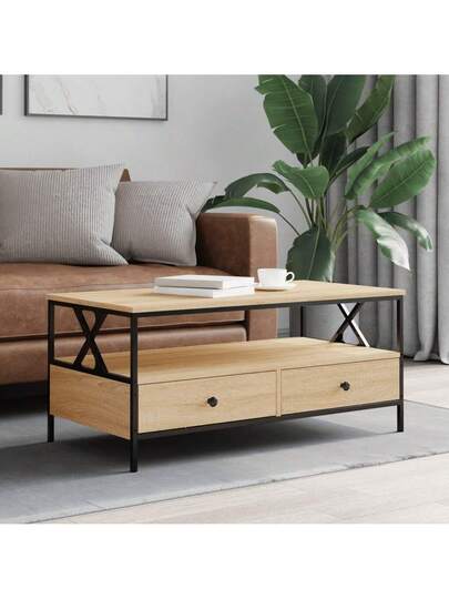 VidaXL Coffee Tafel 100x51x45 Cm Processed Wood Sonoma Oak