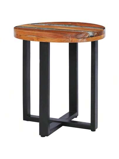 VidaXL Coffee Tafel 40x45 Cm Solid Teak Polyresin view 6