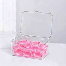1pc Clear Laundry Pods Organizer With Flip-Top Lid - Plastic Storage Box For Laundry Detergent, Dryer Sheets & Laundry Balls - Space-Saving Rectangular Laundry Room Organizer And Storage Solution, Clear Compartments For Neat Cabinets, Easy Access, And Optimized Closet Setup - Multicolor - View 3