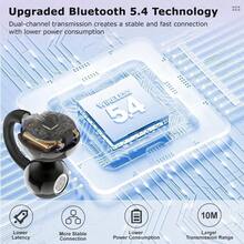 Tukio M79 Earring Earphones, Clip On Earbuds, Open Wireless Earbuds, Comfortable Open Earphones With Detachable Beautiful Earrings, Hands-Free Calling, HD Sound Non In Ear Design, Suitable For Sports/Outdoor Activities, Compatible With All Smartphones, Suitable For Women, Gifts, Parties, Festivals - màu đen - Xem 7
