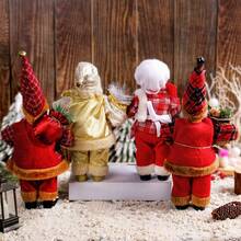 1 peça de estátua alta rústica de Papai Noel - figura de pé marrom comovente | Detalhes pintados à mão, presente de Natal premium para familiares e colecionadores - Multicolorido - Ver 8