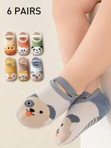 6 Pairs Breathable Anti-Slip Baby Socks For Toddlers, Multi-Color, Suitable For Spring/Summer Daily Wear - Multicolor - View 9