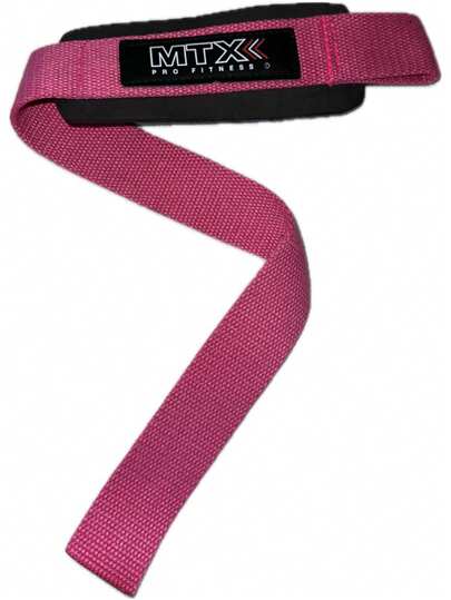 Straps Lifting Gym Crossfit Pesas Correas Levantamiento Rosa Fucsia Entrenamiento Soporte Acojinados Soporte Muñecas Antiderrapante Cinta Algodón Resistente Carga Olimpica