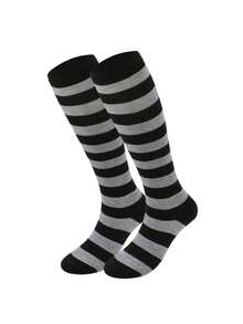 1 Pair Women's Striped Knee-High Socks, Striped Socks For Cosplay, European And American Sports & Casual Style, Calf Socks - Multicolor - View 29