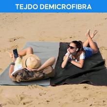 Poncho de Surf Con Capucha de Microfibra - Toalla De Playa Absorbente De 110 X 80cm, Para Cambiarse Para Mujeres y Hombres en Playa y Natacin - Gris - gris - Ver 6