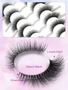 ENCHUW 7 Pairs Natural Style False Eyelashes, Delicate Criss-Cross Design, Transparent Lash Stems, Soft & Natural Makeup Effect, Eyelash Extension Makeup - Natural Lashes - View 2