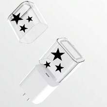 Funda protectora transparente con diseño de estrella compatible con el cargador Apple de 20W - transparente - Ver 4