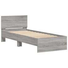 Bettgestell mit Kopfteil Grau Sonoma 75x190 cm Holzwerkstoff-XY184471