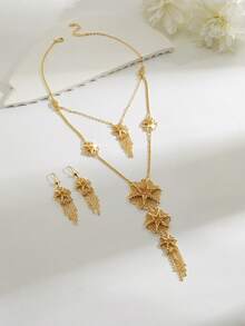 Mgyi Gold-Colored Copper Fashionable And High-End Luxury Retro For Women,18K Gold Plated Elegant Luxury Square Design Necklace For Women, Suitable For Nigeria, Dubai, Middle East, Saudi Arabia Bridal Wedding, Daily Wear, Wedding Anniversary Gift, Halloween Gift For Friends