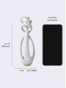 Abstract Romantic Couple Sculpture Modern Art Statue, Minimalist White Resin Lovers Figurine Ornament For Home Decor, Creative Intimate Lovers Shape Decorative Accent, Perfect Valentine's Day Anniversary Housewarming Gift For Bedroom Living Room Tabletop Decoration Suitable For Room Decoration, Home Decoration, Birthday Decoration, Kitchen, Wedding, Bedroom Decoration, Living Room Decoration, Gift, Party Decoration