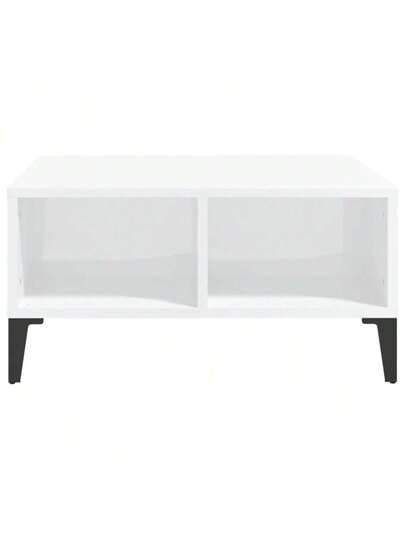 VidaXL Coffee Tafel 60x60x30 Cm Finished Wood High Gloss Wit view 3