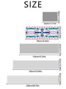 1pc Bohemian Style Tablecloth, Rhombus Asymmetrical Pattern, Linen-Like Material, Versatile For Daily Use, Parties, Home Decor, Indoor/Outdoor, Dining Table Center Decor