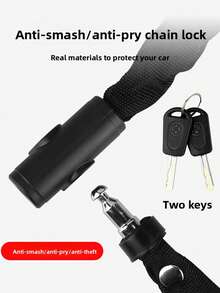 多功能防盗延长锁，适用于电动自行车、自行车、摩托车，可用作安全链条锁、重型自行车锁，非常适合街道、公园、住宅区，也称为电动自行车防盗锁、自行车长链锁、摩托车安全锁电动自行车防盗延长锁 - 黑色 - 查看 7