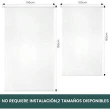 Persianas para Ventanas sin Taladro, Persiana Enrollable 70 Blackout, Persianas Enrollables para Ventana, Cortinas Blackout, Dimetro Interior 38 mm, Polister, para Hogar y Oficina, Blanco, 180CM - 100 cm x 180 cm - Ver 3