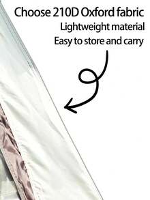 1pc White/ Cloud Grey Double Door Double Window Version Tent Outdoor Camping Portable Folding Big Tent Camping Equipment Large Automatic Rain And Mosquito Resistant Tent For Family Gatherings, Picnic Gatherings, Camping Equipment, Outdoor Equipment, Outdoor House, Outdoor Tent Large Rain And Moisture Resistant With Moisture Pad - Multicolor - View 4