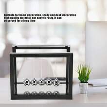 Bolas de Cuna de Newton, Cuna de Newton con 5 Bolas, Juguete de Bola Oscilantes, Juguetes De Escritorio, Decoración Para El Escritorio De La Oficina (Negro) - Negro - Ver 4