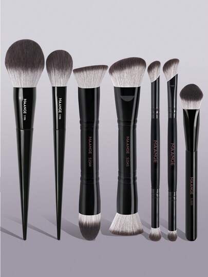 MAANGE 5/7pcs Professional Dual-Head Makeup Brush Set,Foundation Make-Up Brush Powder Brush,Blush Brush Nose Shadow Brush Highlighting Brush,Makeup Tools With Soft Fiber For Easy Carrying,Brush For Travel,Makeup Accessories Gifts For Friends ﻿ ﻿