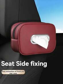 1个车载遮阳板纸巾盒 - 节省空间，无需钻孔即可安装在遮阳板上，易于拆卸和补充纸巾，耐用的PU皮革设计 - 触感柔软，现代汽车内饰配件，方便的纸巾收纳 - 适合驾驶员、居家和旅行使用，通用型，适用于轿车、SUV、卡车 - 彩色 - 查看 6