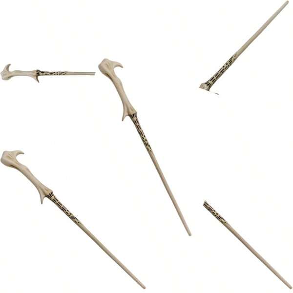 FANTASY UNIVERSE Varita Mágica para Magos Harry de Resina con Nucleo de Metal Sólido Modelos a Escoger Sauco Hermione Resina Bellatrix Lucius Voldemort