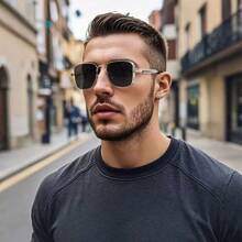 Men Driving Vintage Steampunk Square Metal Frame With Spring Hinges Women Eyepiece Driver Glasses