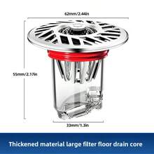 Desagüe de piso de acero inoxidable con función desodorizante y repelente de plagas - Fácil de instalar, adecuado para baño, ducha y fregadero de cocina, drenaje de cocina | Diseño de drenaje moderno | Inserto de plástico, desagüe de piso de baño