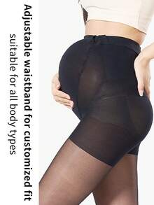 1 Stück einfarbige Strumpfhose mit hoher Taille - Damen minimalistische dünne Seidenkstrümpfe für Frühling und Herbst, super elastische schlank anliegende Leggings, sexy und figur schmeichelnde Strumpfhosen (geeignet für 10 - 25°C)