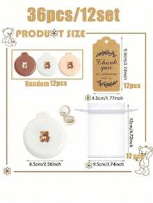 36/18/9pcs-Aby Shower Favors Party Favors,Baby Gender Reveal Party Supplies Favors,Compact Mirrors Combs Bulk Wedding Party Favors For Guests, Portable Purse Travel Mirrors Hair Brush Set With Thank You Tag Organza Bag,Travel Comb With Mirror Multicolor, Simple And Portable, Foldable Comb, Solid Color Mini Folding Airbag Massage Comb, Pocket Comb, Portable Outdoor, Home - Multicolor - View 8