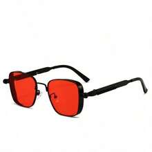 Men Driving Vintage Steampunk Square Metal Frame With Spring Hinges Women Eyepiece Driver Glasses