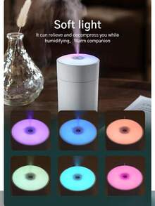 Kitchen mommy 7-Color Light USB Powered Mini Humidifier, Dual Nozzle Design, 10.57oz/300ml Capacity (Excluding Essential Oils), Suitable For Car And Home Use - Multicolor 2 - View 7