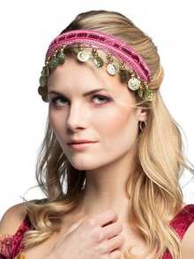 Women Belly Dance Costumes Hair Hoop Dance Head Headband Head Chain Stage Performance Decor Accessories - Multicolor - View 22