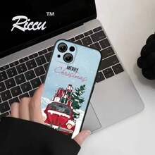 Christmas New Year Gifts Elk Snow Phone Case FOR  14 13 11 12 Pro 8 7 Plus X Pro MAX XR XS MINI New Year Elk Black Covers, Cover Compatible With  17 Case,  17 Pro Case,  17 Pro Max Case