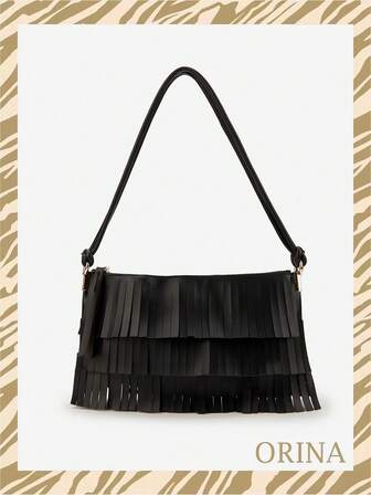 Neue Leder-Fransen-Umhängetasche für Herbst/Winter, Retro-Persönlichkeit Chic Unterarmmtasche, modische vielseitige Damen-Handtasche