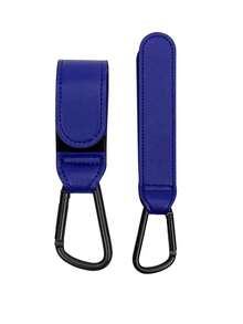 2 Stücke universelle Kinderwagen Haken, Kinderwagen Aufhängevorrichtung aus hochbelastbarem PU-Leder, multifunktionales Kinderwagen Zubehör, tragbare Kinderwagen Taschenhaken