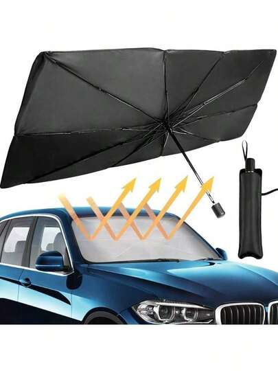 1PC Car Sun Shade,Foldable UV-Blocking Windshield Sun Shade | Universal Heat Shield For Sedan & SUV Front Windows | Unisex Car Exterior Accessory