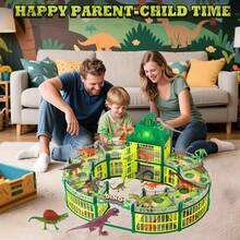 215PCS Dinosaur Park Playset With Lights & Sounds, 3+ DIY Dino Dollhouse Fort, 18 Realistic Dinosaur Figures, STEM Educational Toy, Birthday Gift For Kids Boys Girls - 215PCS - 查看 3