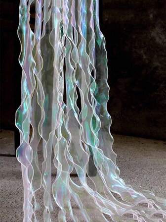 1 Roll 900cm Iridescent Ribbon, Floral Gift Wrapping Decor For Valentine's Day, Party Present Decoration, DIY Hair Bow Craft