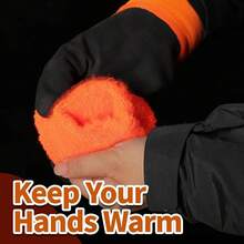 Schwer Waterproof Winter Work Gloves, ANSI A2 Cut Resistant Freezer Gloves For Outdoor Cold Weather Keep Hands Warm, Thermal Insulated Gloves For Shoveling Snow, Ice Fishing, Super Grip, L - Winter Orange - View 3