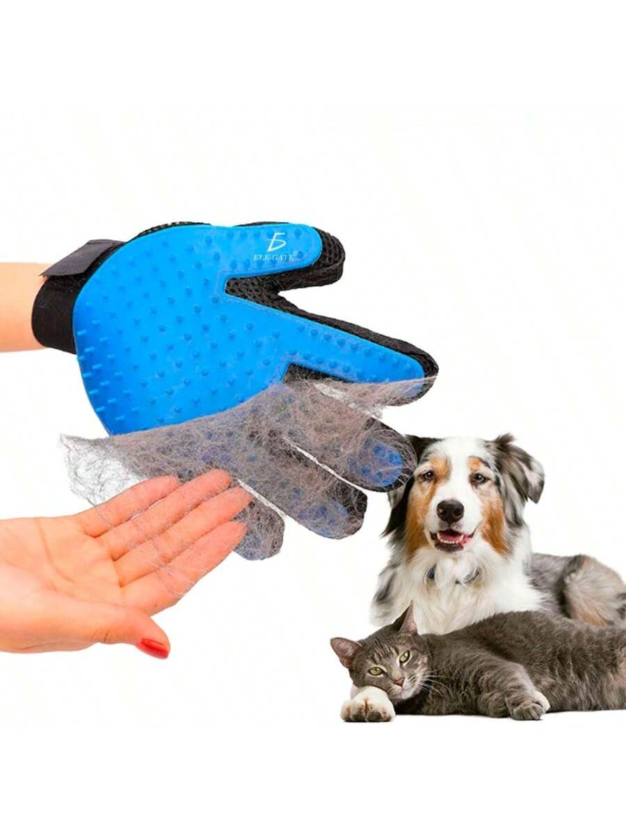 Guantes de aseo para mascotas de silicona para perros y caballos,