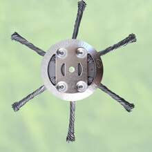 6-Inch Steel Wire Lawn Trimmer Head, 2025 New Universal Line Trimmer Head Replacement, Fits Most Trimmers, 0.2-Inch Arbor Hole