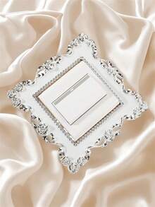 1/2 Stück Europäischer Stil kreative Rose Rand Schalter Aufkleber, Doppel-Öffnungs Silber Weiß/Schwarz Schalter Aufkleber, verwendet für Heim- und Innenraumdekoration, sowie Weihnachts- und Halloween-Dekoration Heim-Dekor Herbst-Dekor Raum-Dekor Weihnachts-Dekorationen Weihnachts-Dekor Weihnachts-Dekorationen Wanddekoration Aufkleber Wandaufkleber