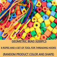50pcs Mixed Color Geometric Shape Plastic Bead Toys For Children Ages 3-14, Educational Diy Beads For Handmade Jewelry, Early Learning And Brain Teaser, Great For Improving Creativity, Hand-On Technique And Logical Thinking Ability School, Student,Stationery,School Supplies Kids Threading,Craft Toddler,Abacus,Stocking Fillers Kids,Stocking Stuffers For Kids