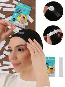 1pack Hijab Tape, Invisible Anti-Slip Adhesive Tape For Headscarf Fashionable Brooch