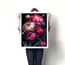 1pc DIY Adult Canvas Acrylic Digital Oil Painting Kit, Frameless Acrylic Digital Oil Painting Set, Adult Digital Oil Painting, Painting Set, Adult Oil Painting By Numbers, Adult Hobby And Craft, Birthday, Thanksgiving, Christmas Gift For Mom, Grandma, Neighbor, Friend, Home Decor Set - Multicolor - View 4