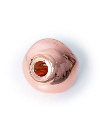 Alpinaluz "MAGAMA" er Vloer Lamp Adjustable Height, Metallic Magma Effect Acrylic Ball, E27, Rose Copper Finish view 7