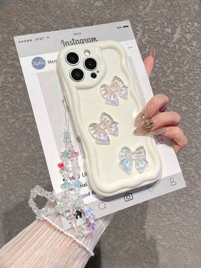 غطاء هاتف بنمط قلب، نسيج متموج ثلاثي الأبعاد + لون كريمي، مع سلسلة قلب، لون كريمي عتيق، مناسب لهواتف آيفون 17، 17 برو، 17 برو ماكس، 17 إير، 16E، I16، I16 برو ماكس، I15، I15 برو ماكس، 12 برو ماكس، 13 برو ماكس، 14 برو ماكس، 13، 14، 11، 12 برو، 14، IXS، XR، 78P، 78GES2، OPPO، هواتف Transsion - هدية عيد ميلاد، هدية صديق مقرب