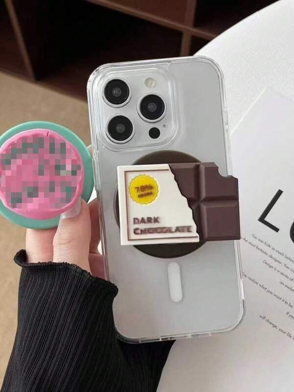 1pc Creative Cute Chocolate Fried Egg MagSafe Magnetic Phone Holder, Strong Adhesion