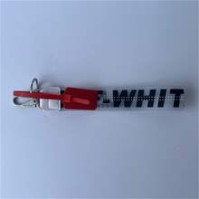NEW White Compatible Wristband Of Keychain , Bracelet Bag Strap, Hand Chain Bag Strap - Suitable For Both Men And Women.Hand Chain Keychain Hanger In A Stylish Classic Design.Keychain Storage Box.Fashionable  Car Keychain.Hip-Hop Brand Embroidered Canvas Luggage, Backpack, Camera Strap, Denim Accessories - 黑色PVC - 查看 3