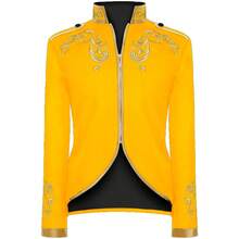 Halloween Men's Coat Court Prince Gold Embroidered Suit Sports Jacket Role-Playing - Màu xanh lam - Xem 3